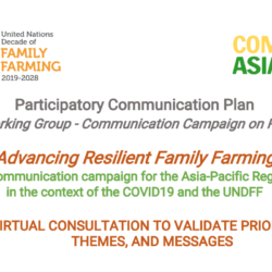 Advancing Resilient Family Farming towards a “new normal”: ComDev Asia virtual consultation to craft a communication campaign