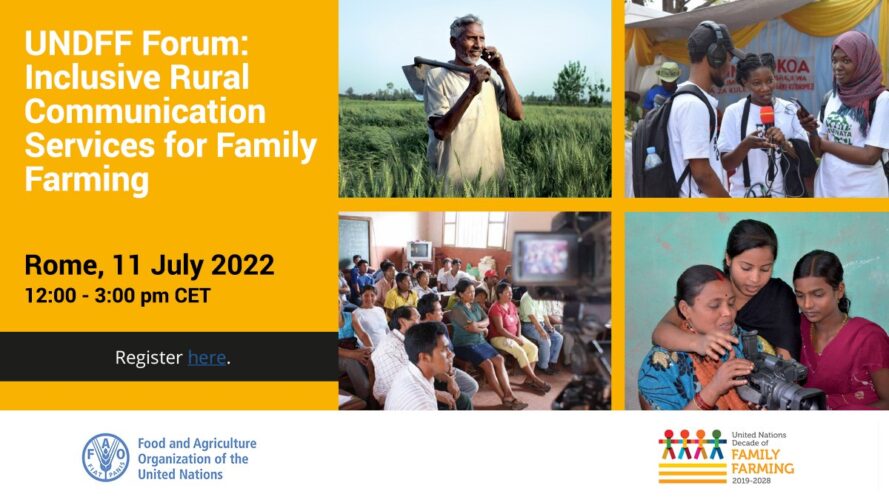 Global Forum on Inclusive RCS for Family Farming set on July 11