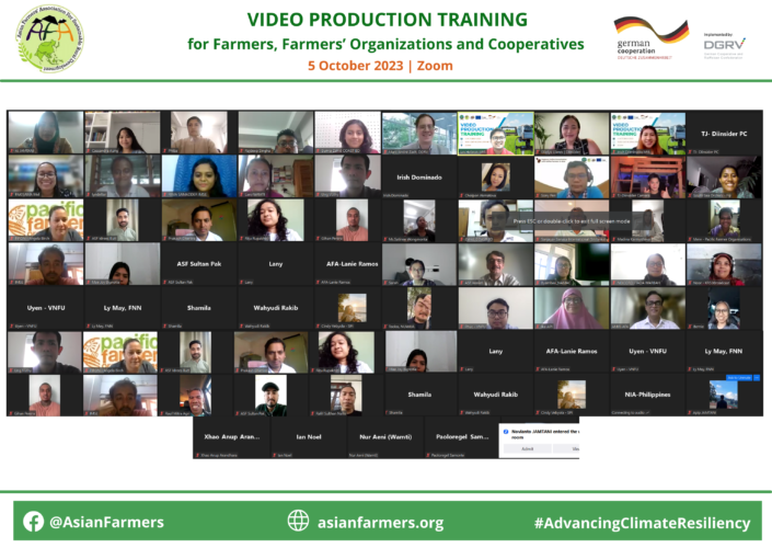 AFA and DGRV collaborate to give special training on video production for FOs and Agri Coops