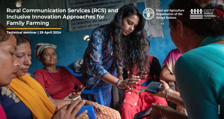 FAO hosts technical seminar on RCS and inclusive innovation approaches for family farming