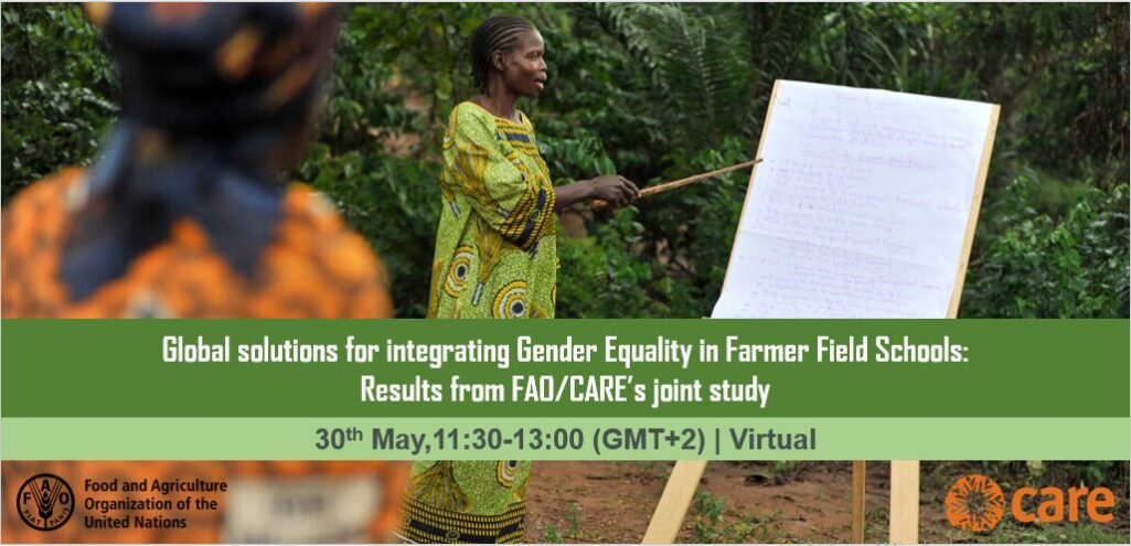 Webinar on Gender Integration in Farmer Field Schools (FFS) on May 30