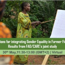 Webinar on Gender Integration in Farmer Field Schools (FFS) on May 30